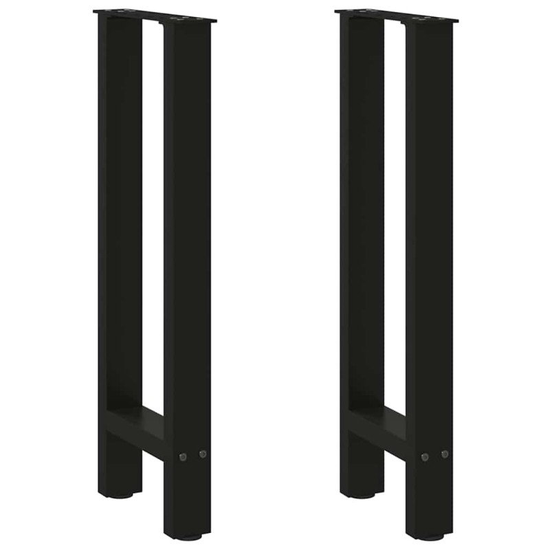 vidaXL Gambe per Tavolino Nero 2 pz 38x(72-73) cm Acciaio vidaXL Gambe per Tavolino Nero 2 pz 38x(72-73) cm Acciaio