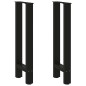 vidaXL Gambe per Tavolino Nero 2 pz 38x(72-73) cm Acciaio vidaXL Gambe per Tavolino Nero 2 pz 38x(72-73) cm Acciaio