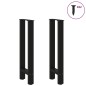 vidaXL Gambe per Tavolino Nero 2 pz 38x(72-73) cm Acciaio vidaXL Gambe per Tavolino Nero 2 pz 38x(72-73) cm Acciaio