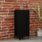 Credenza Nero 34,5x34x90 cm in Legno Multistrato Credenza Nero 34,5x34x90 cm in Legno Multistrato