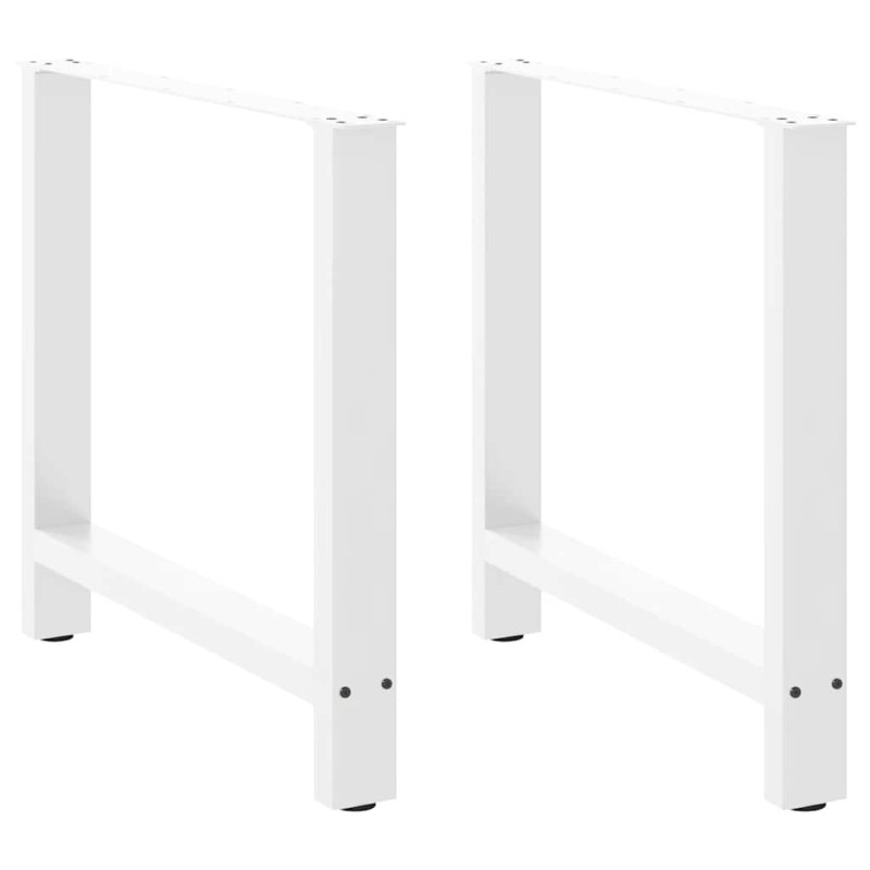 vidaXL Gambe per Tavolino Bianco 2 pz 80x(72-73) cm Acciaio vidaXL Gambe per Tavolino Bianco 2 pz 80x(72-73) cm Acciaio