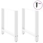 vidaXL Gambe per Tavolino Bianco 2 pz 80x(72-73) cm Acciaio vidaXL Gambe per Tavolino Bianco 2 pz 80x(72-73) cm Acciaio