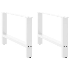 vidaXL Gambe per Tavolino Bianco 2 pz 70x(42-43) cm Acciaio
