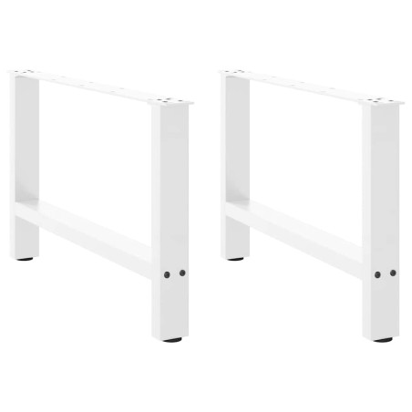 vidaXL Gambe per Tavolino Bianco 2 pz 70x(42-43) cm Acciaio