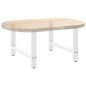 vidaXL Gambe per Tavolino Bianco 2 pz 70x(42-43) cm Acciaio vidaXL Gambe per Tavolino Bianco 2 pz 70x(42-43) cm Acciaio