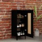 Credenza Nero 34,5x34x90 cm in Legno Multistrato Credenza Nero 34,5x34x90 cm in Legno Multistrato