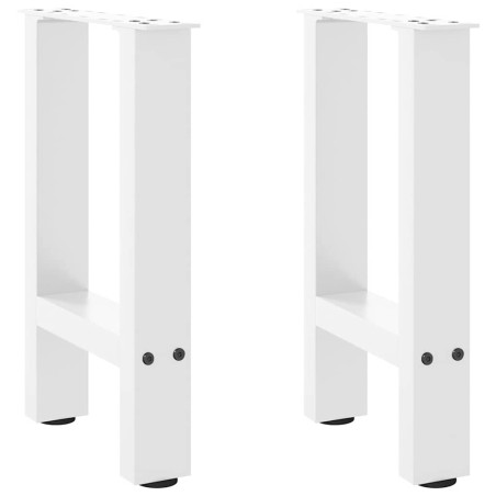 vidaXL Gambe per Tavolino Bianco 2 pz 38x(42-43) cm Acciaio