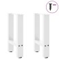 vidaXL Gambe per Tavolino Bianco 2 pz 38x(42-43) cm Acciaio vidaXL Gambe per Tavolino Bianco 2 pz 38x(42-43) cm Acciaio