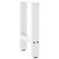 vidaXL Gambe per Tavolino Bianco 2 pz 38x(42-43) cm Acciaio vidaXL Gambe per Tavolino Bianco 2 pz 38x(42-43) cm Acciaio