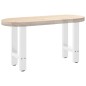 vidaXL Gambe per Tavolino Bianco 2 pz 38x(42-43) cm Acciaio vidaXL Gambe per Tavolino Bianco 2 pz 38x(42-43) cm Acciaio