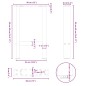 vidaXL Gambe per Tavolino Bianco 2 pz 38x(42-43) cm Acciaio vidaXL Gambe per Tavolino Bianco 2 pz 38x(42-43) cm Acciaio