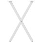 vidaXL Gambe Tavolo Pranzo Forma X 2pz Bianco 50x(72-73)cm Acciaio