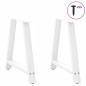 vidaXL Gambe Tavolino da Caffè a A 2 pz Bianco 70x(72-73) cm Acciaio vidaXL Gambe Tavolino da Caffè a A 2 pz Bianco 70x(72-73) cm Acciaio