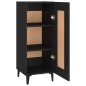 Credenza Nero 34,5x34x90 cm in Legno Multistrato Credenza Nero 34,5x34x90 cm in Legno Multistrato
