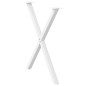vidaXL Gambe Tavolo Pranzo a Forma X 2 pz Bianco 80x(72-73) cm Acciaio vidaXL Gambe Tavolo Pranzo a Forma X 2 pz Bianco 80x(72-73) cm Acciaio