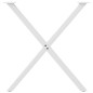 vidaXL Gambe Tavolo Pranzo a Forma X 2 pz Bianco 80x(72-73) cm Acciaio vidaXL Gambe Tavolo Pranzo a Forma X 2 pz Bianco 80x(72-73) cm Acciaio