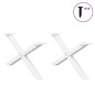 vidaXL Gambe Tavolino da Caffè a X 2 pz Bianco 70x(30-31)cm in Acciaio vidaXL Gambe Tavolino da Caffè a X 2 pz Bianco 70x(30-31)cm in Acciaio