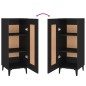 Credenza Nero 34,5x34x90 cm in Legno Multistrato Credenza Nero 34,5x34x90 cm in Legno Multistrato