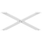 vidaXL Gambe Tavolino da Caffè a X 2 pz Bianco 70x(30-31)cm in Acciaio vidaXL Gambe Tavolino da Caffè a X 2 pz Bianco 70x(30-31)cm in Acciaio