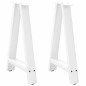 vidaXL Gambe Tavolino da Caffè a A 2pz Bianco 50x(72-73) cm Acciaio vidaXL Gambe Tavolino da Caffè a A 2pz Bianco 50x(72-73) cm Acciaio