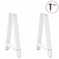 vidaXL Gambe Tavolino da Caffè a A 2pz Bianco 50x(72-73) cm Acciaio vidaXL Gambe Tavolino da Caffè a A 2pz Bianco 50x(72-73) cm Acciaio