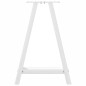 vidaXL Gambe Tavolino da Caffè a A 2pz Bianco 50x(72-73) cm Acciaio vidaXL Gambe Tavolino da Caffè a A 2pz Bianco 50x(72-73) cm Acciaio