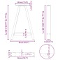 vidaXL Gambe Tavolino da Caffè a A 2pz Bianco 50x(72-73) cm Acciaio vidaXL Gambe Tavolino da Caffè a A 2pz Bianco 50x(72-73) cm Acciaio
