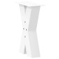 vidaXL Gambe Tavolino Caffè a X 2 pz Bianco 28x(42-43) cm Acciaio vidaXL Gambe Tavolino Caffè a X 2 pz Bianco 28x(42-43) cm Acciaio