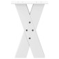 vidaXL Gambe Tavolino Caffè a X 2 pz Bianco 28x(42-43) cm Acciaio vidaXL Gambe Tavolino Caffè a X 2 pz Bianco 28x(42-43) cm Acciaio
