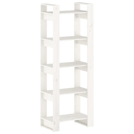 Libreria/Divisorio Bianco 60x35x160 cm Legno Massello