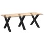 vidaXL Gambe Tavolo Pranzo a Forma X 3 pz Nero 90x(72-73) cm Acciaio