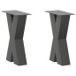 vidaXL Gambe Tavolino Caffè a X 2 pz Antracite 38x(42-43) cm Acciaio vidaXL Gambe Tavolino Caffè a X 2 pz Antracite 38x(42-43) cm Acciaio