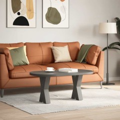 vidaXL Gambe Tavolino Caffè a X 2 pz Antracite 38x(42-43) cm Acciaio