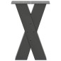 vidaXL Gambe Tavolino Caffè a X 2 pz Antracite 38x(42-43) cm Acciaio vidaXL Gambe Tavolino Caffè a X 2 pz Antracite 38x(42-43) cm Acciaio