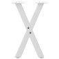 vidaXL Gambe Tavolino Caffè a X 2 pz Bianco 38x(42-43) cm Acciaio vidaXL Gambe Tavolino Caffè a X 2 pz Bianco 38x(42-43) cm Acciaio