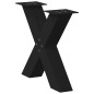 vidaXL Gambe Tavolino da Caffè a X 2 pz Nero 50x(42-43) cm in Acciaio vidaXL Gambe Tavolino da Caffè a X 2 pz Nero 50x(42-43) cm in Acciaio