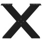 vidaXL Gambe Tavolino da Caffè a X 2 pz Nero 50x(42-43) cm in Acciaio vidaXL Gambe Tavolino da Caffè a X 2 pz Nero 50x(42-43) cm in Acciaio