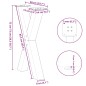 vidaXL Gambe Tavolo Pranzo a Forma X 2 pz Nero 50x(72-73) cm Acciaio vidaXL Gambe Tavolo Pranzo a Forma X 2 pz Nero 50x(72-73) cm Acciaio
