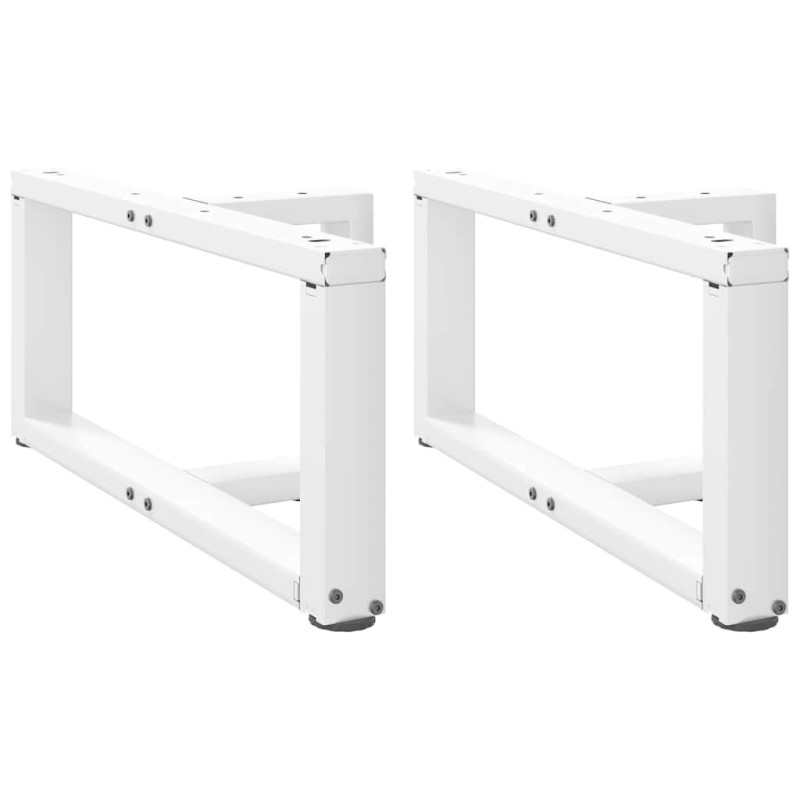 vidaXL Gambe Tavolino da Caffè a T 2 pz Bianco 70x25x(30-31)cm Acciaio vidaXL Gambe Tavolino da Caffè a T 2 pz Bianco 70x25x(30-31)cm Acciaio