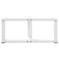 vidaXL Gambe Tavolino da Caffè a T 2 pz Bianco 70x25x(30-31)cm Acciaio vidaXL Gambe Tavolino da Caffè a T 2 pz Bianco 70x25x(30-31)cm Acciaio