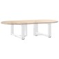 vidaXL Gambe Tavolino da Caffè a T 2 pz Bianco 70x25x(30-31)cm Acciaio vidaXL Gambe Tavolino da Caffè a T 2 pz Bianco 70x25x(30-31)cm Acciaio
