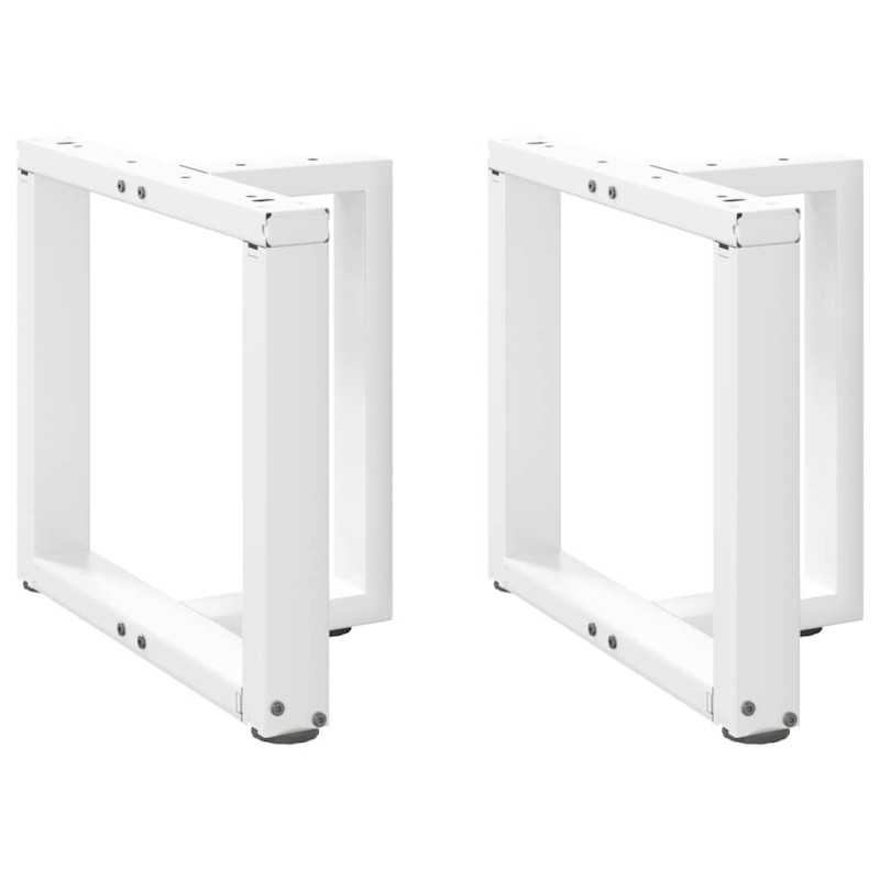 vidaXL Gambe Tavolino da Caffè a T 2 pz Bianco 50x25x(42-43)cm Acciaio vidaXL Gambe Tavolino da Caffè a T 2 pz Bianco 50x25x(42-43)cm Acciaio