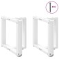 vidaXL Gambe Tavolino da Caffè a T 2 pz Bianco 50x25x(42-43)cm Acciaio vidaXL Gambe Tavolino da Caffè a T 2 pz Bianco 50x25x(42-43)cm Acciaio