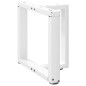 vidaXL Gambe Tavolino da Caffè a T 2 pz Bianco 50x25x(42-43)cm Acciaio vidaXL Gambe Tavolino da Caffè a T 2 pz Bianco 50x25x(42-43)cm Acciaio