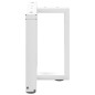 vidaXL Gambe Tavolino da Caffè a T 2 pz Bianco 50x25x(42-43)cm Acciaio vidaXL Gambe Tavolino da Caffè a T 2 pz Bianco 50x25x(42-43)cm Acciaio