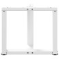 vidaXL Gambe Tavolino da Caffè a T 2 pz Bianco 50x25x(42-43)cm Acciaio vidaXL Gambe Tavolino da Caffè a T 2 pz Bianco 50x25x(42-43)cm Acciaio