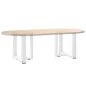 vidaXL Gambe Tavolino da Caffè a T 2 pz Bianco 50x25x(42-43)cm Acciaio vidaXL Gambe Tavolino da Caffè a T 2 pz Bianco 50x25x(42-43)cm Acciaio