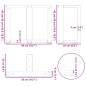 vidaXL Gambe Tavolino da Caffè a T 2 pz Bianco 50x25x(42-43)cm Acciaio vidaXL Gambe Tavolino da Caffè a T 2 pz Bianco 50x25x(42-43)cm Acciaio