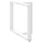 vidaXL Gambe Tavolo Pranzo Forma T 2pz Bianco 100x35x(72-73)cm Acciaio