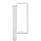 vidaXL Gambe Tavolo Pranzo Forma T 2pz Bianco 100x35x(72-73)cm Acciaio